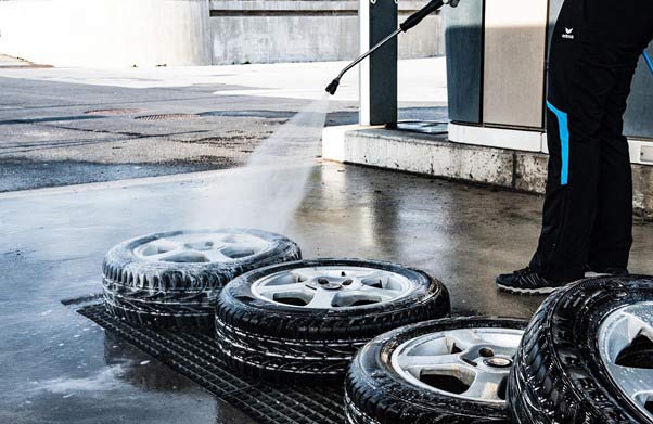 Washing Wheels and Tires